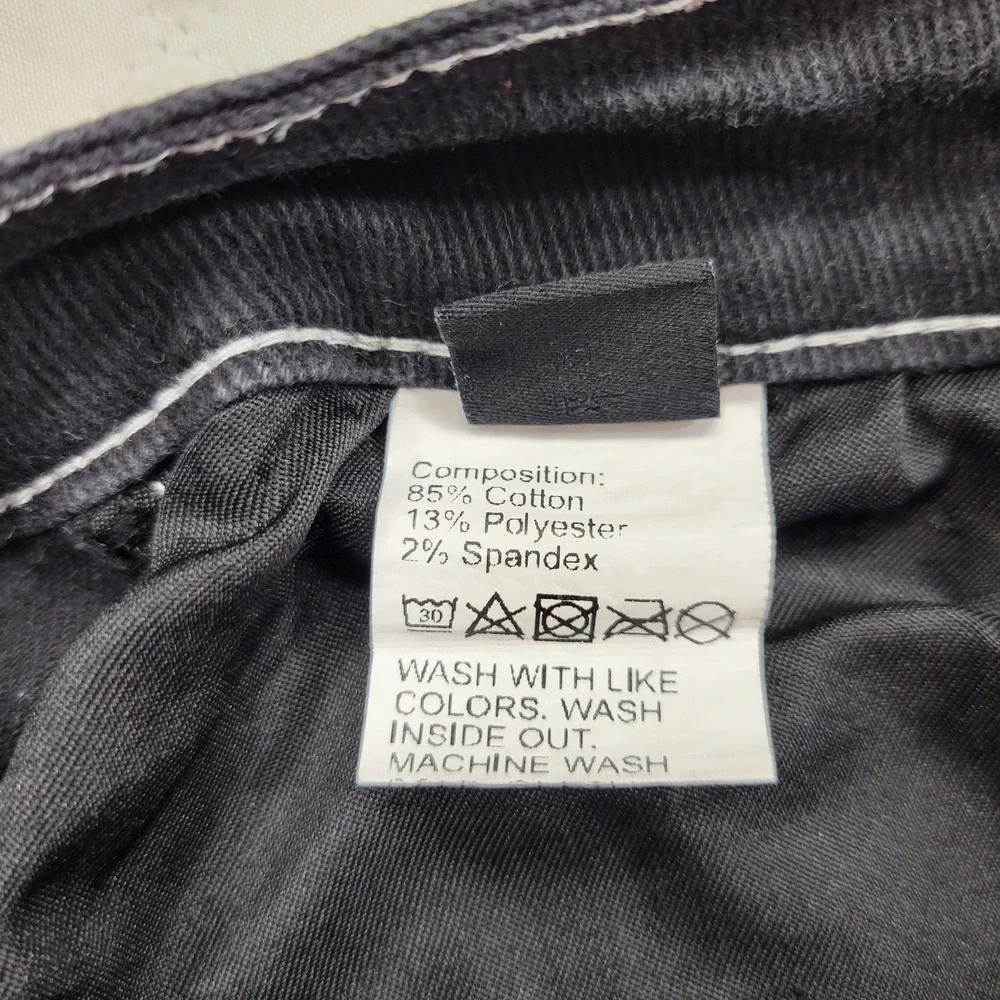 Shein‎ Flair Leg butterfly pocket black jeans size Petite M W27 L30